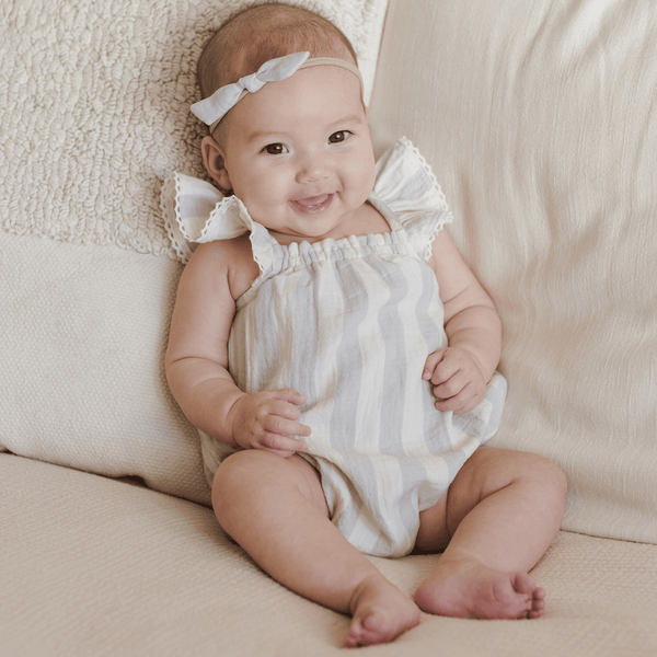 Quincy Mae - Bonnie Romper - Sky Stripe