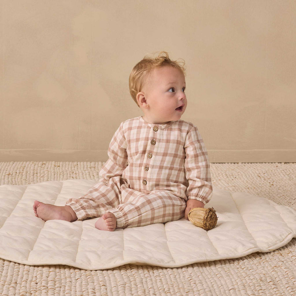 Quincy Mae - Woven Jumpsuit Rustic Plaid