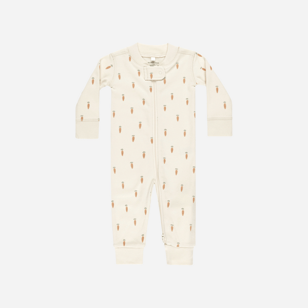 Quincy Mae - Zip Long Sleeve Sleeper - Carrots
