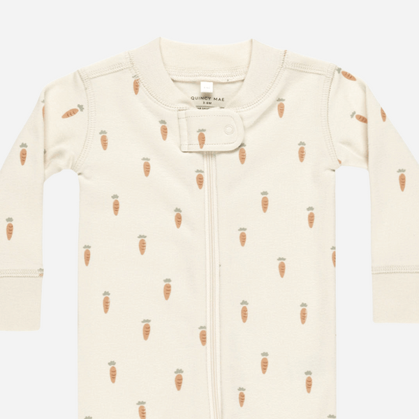 Quincy Mae - Zip Long Sleeve Sleeper - Carrots