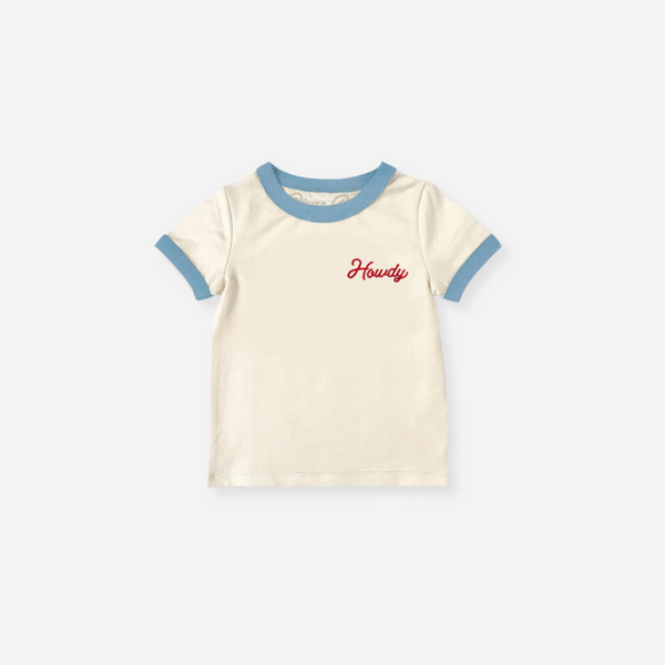 River Road Clothing Co - Howdy (Youth) Vintage Ringer - Beige