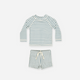 Rylee + Cru - Boys Rashguard Set - Seafoam Stripe