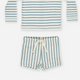 Rylee + Cru - Boys Rashguard Set - Seafoam Stripe
