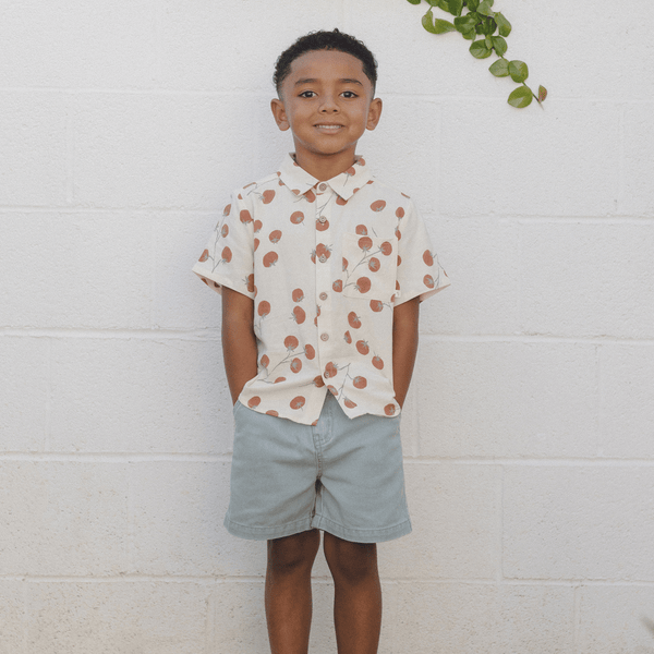 Rylee + Cru - Collared Short Sleeve Shirt - Tomatoes