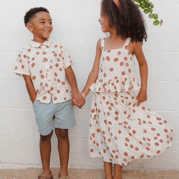 Rylee + Cru - Cropped Peplum Tank - Tomatoes