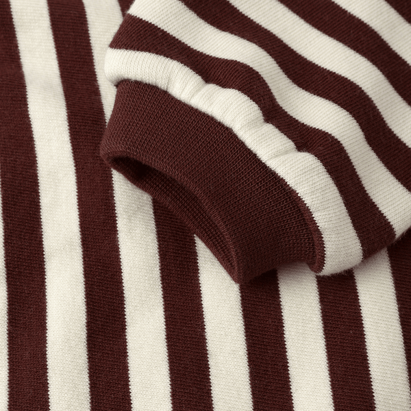 Rylee + Cru - Oversized Crew - Burgundy Stripe