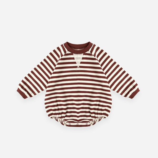 Rylee + Cru - Oversized Crew - Burgundy Stripe