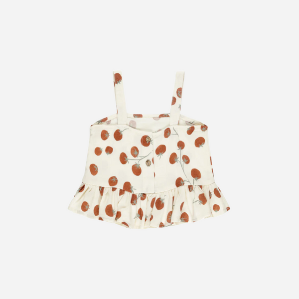 Rylee + Cru - Cropped Peplum Tank - Tomatoes