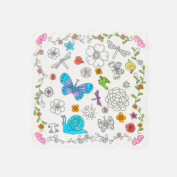 Sarah’s Silks - Mini Coloring Playsilk: Valentine's Day Illustration
