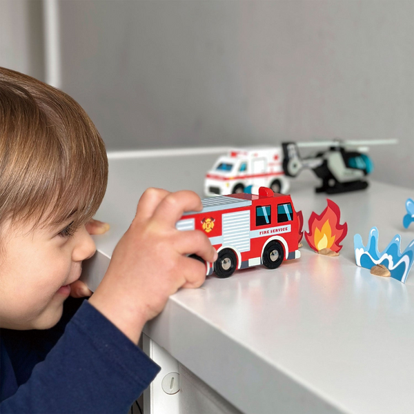 Tender Leaf Toys - Emergency Vehicles Wooden Set