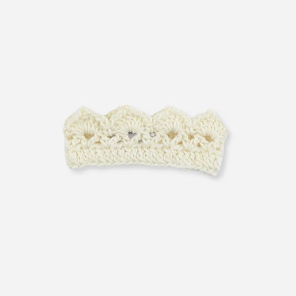 The Blueberry Hill - Avery Hand-Crochet Organic Cotton Crown - Cream