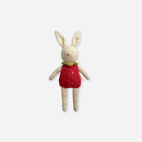 The Blueberry Hill - Bailey Bunny Strawberry Organic Cotton Plushie Toy