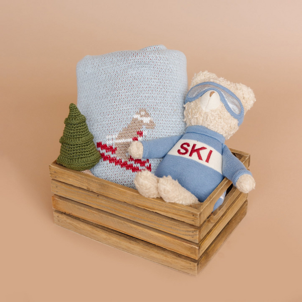 The Blueberry Hill - Cotton Crochet Rattle Teether - Christmas Tree