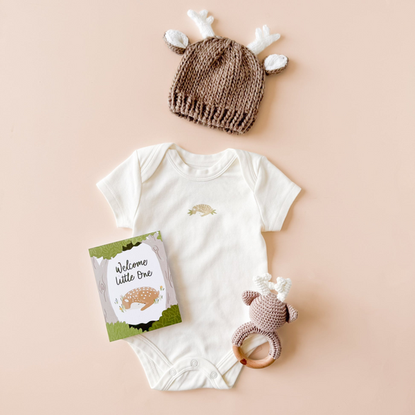 The Blueberry Hill - Cotton Crochet Rattle Teether - Deer