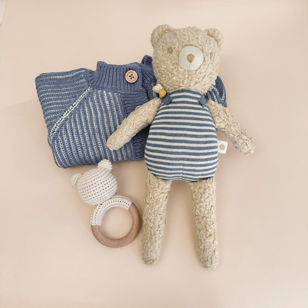 The Blueberry Hill - Henry Bear Beekeeper Organic Cotton Plushie Toy