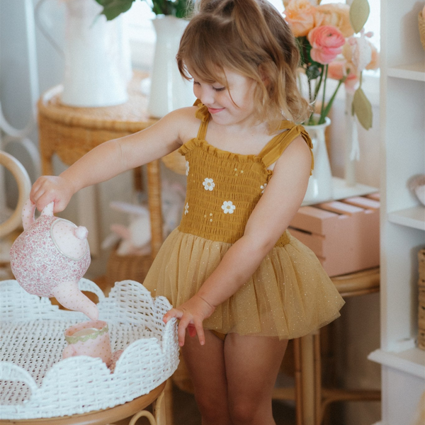 Wild Wawa - Boho Daisies Tutu - Mustard