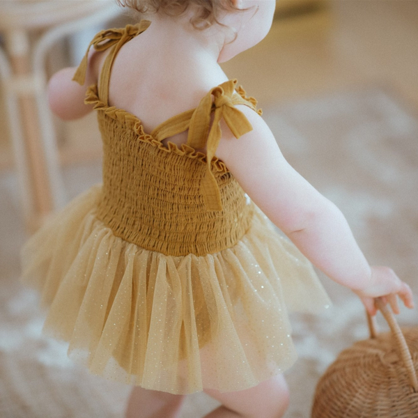 Wild Wawa - Boho Daisies Tutu - Mustard