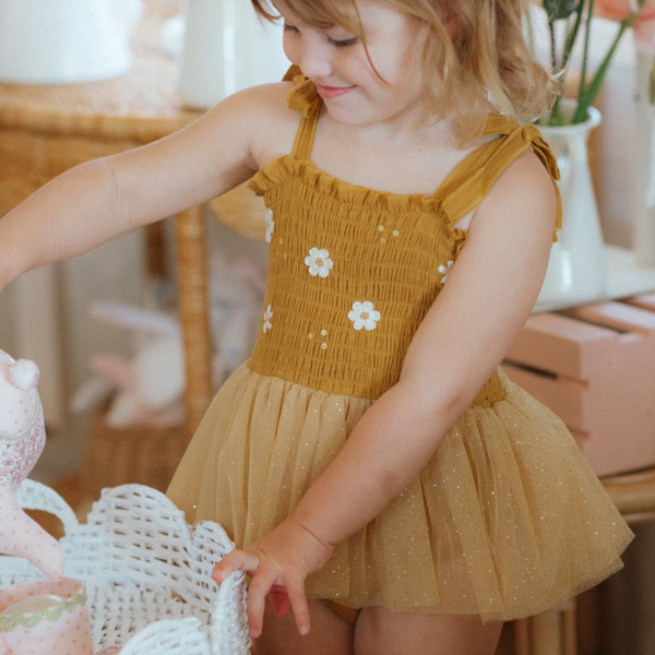 Wild Wawa - Boho Daisies Tutu - Mustard
