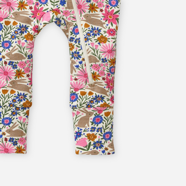 Wilson and Frenchy - Bunny Hop Organic Zipsuit with Feet