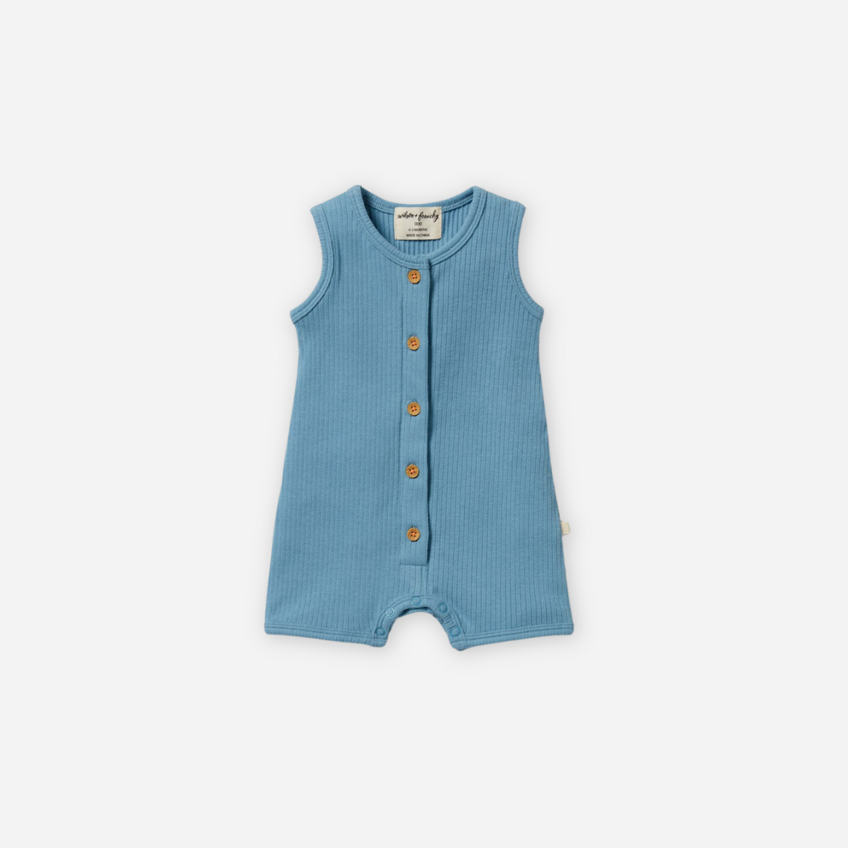 Wilson and Frenchy Girls Organic Rib Long Sleeved Bodysuit - Strawberry Cream