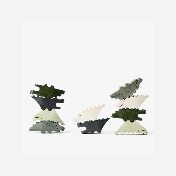 Areaware Croc Pile Stacking Game - Mini Green Multi