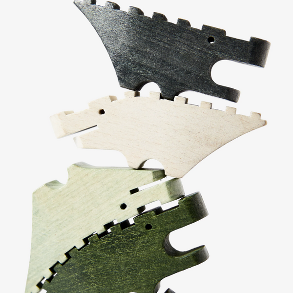 Areaware Croc Pile Stacking Game - Mini Green Multi
