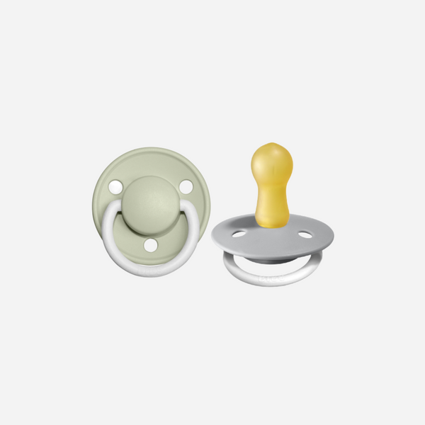 BIBS Pacifiers - De Lux Collection - Set of 2 - Sage Cloud GLOW