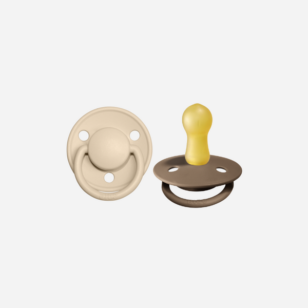 BIBS Pacifiers - De Lux Collection - Set of 2 - Vanilla Dark Oak
