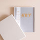 Fox & Fallow Gold-Foil Linen Baby Book with Box - Grey