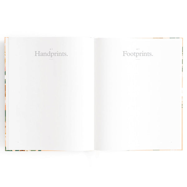 Baby book - handprints and footprints page