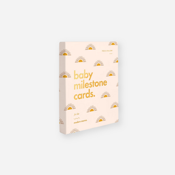 Fox & Fallow - Gold-Foil Baby Milestone Cards - Boho