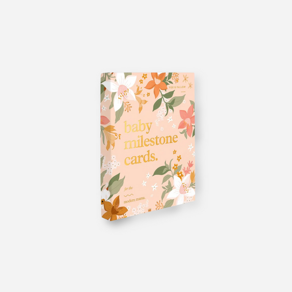 Fox & Fallow - Gold-Foil Baby Milestone Cards - Floral