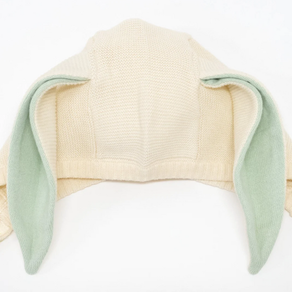 Meri Meri - Bunny Baby Bonnet - Mint & Peach Sparkle