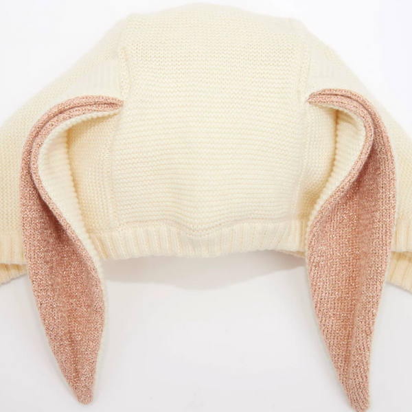 Meri Meri - Bunny Baby Bonnet - Mint & Peach Sparkle