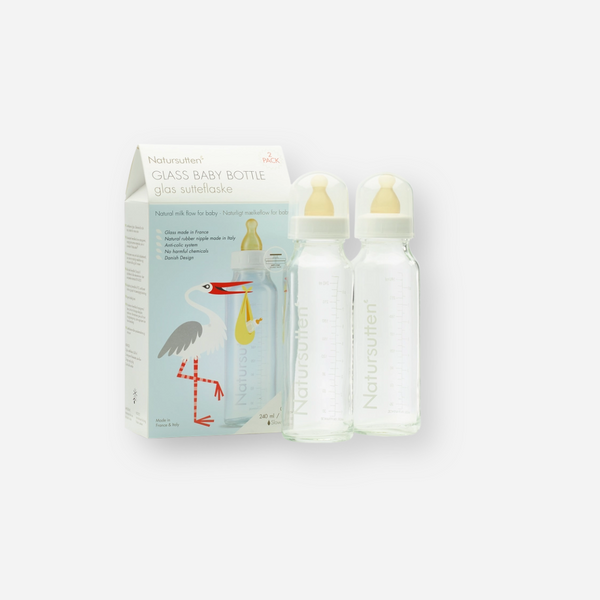Natursutten - 8-Ounce Glass Baby Baby Bottles -  2 Pack