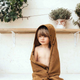 Rose in April - Cotton Terry Hooded Towel - Hearts