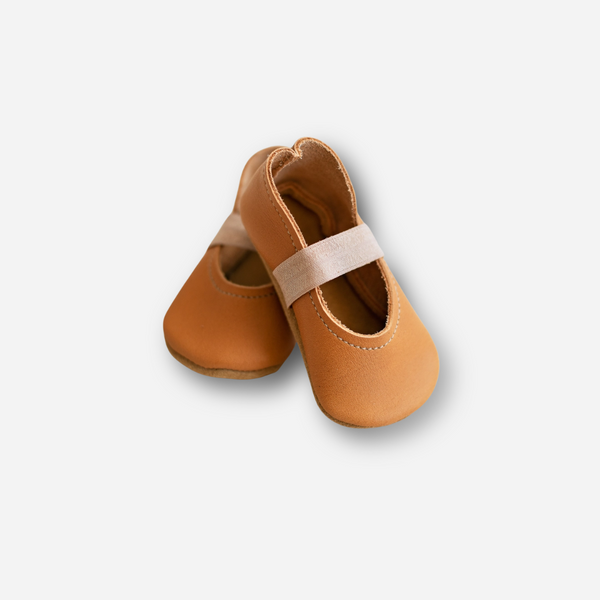 Sun & Lace - Harper Baby Leather Mary Janes - Ginger