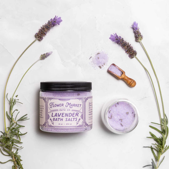 123 Farm - Lavender Bath Salt – Relaxing Blend with Essential Oil 16 oz