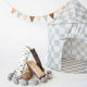 3 Sprouts - Kids Play Tent Castle with Recycled Fabric (2 Prints)