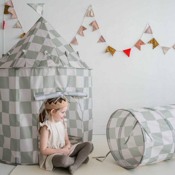 3 Sprouts - Kids Play Tunnel with Recycled Fabric