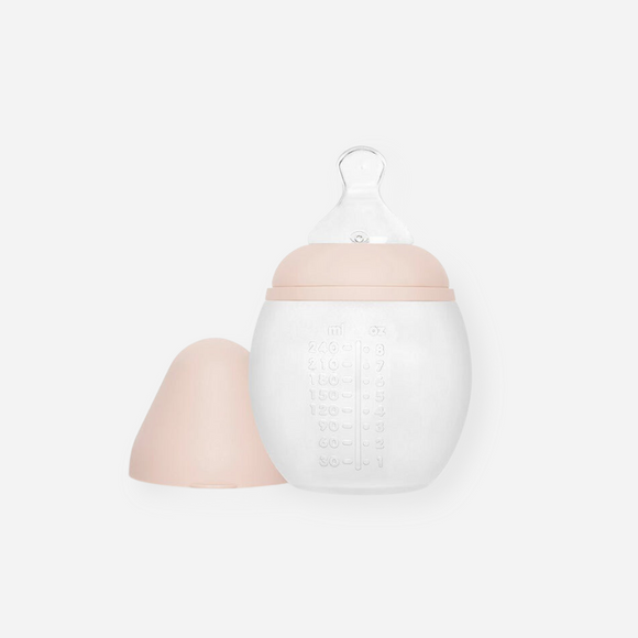 Elhée - 8 oz Clean Silicone Baby Bottle - Nude