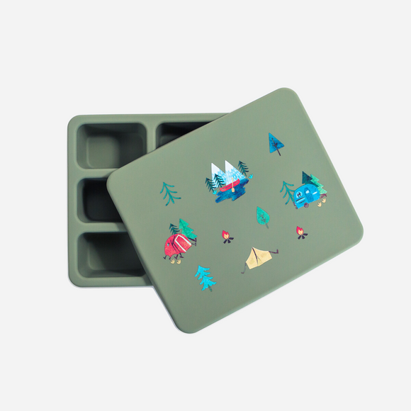 Austin Baby Co - Silicone Bento Box - Camper / Sage Green