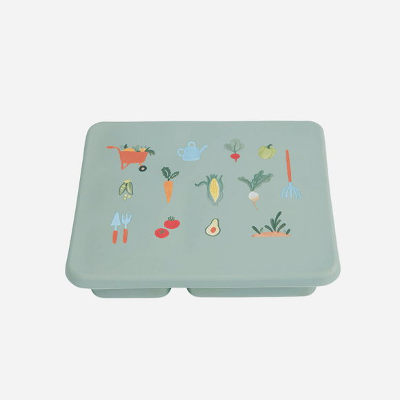 Austin Baby Co - Silicone Bento Box - Veggie Garden Robin's Egg Blue