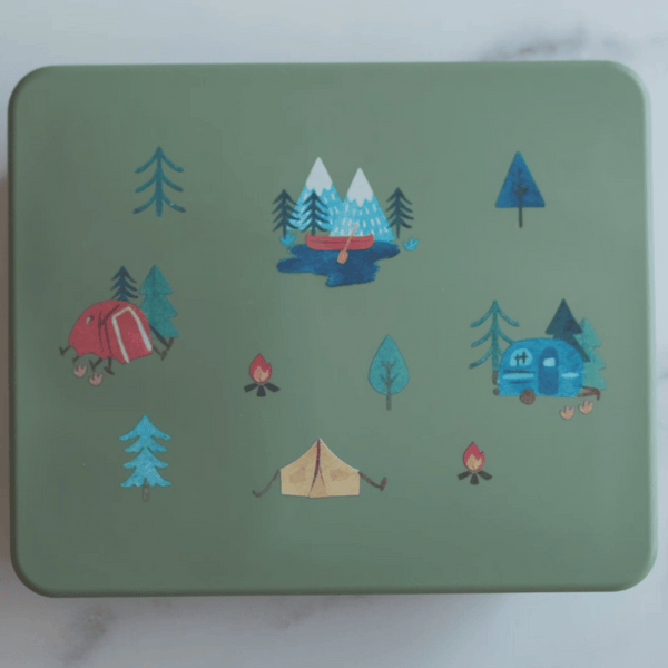 Austin Baby Co - Silicone Bento Box - Veggie Garden Robin's Egg Blue
