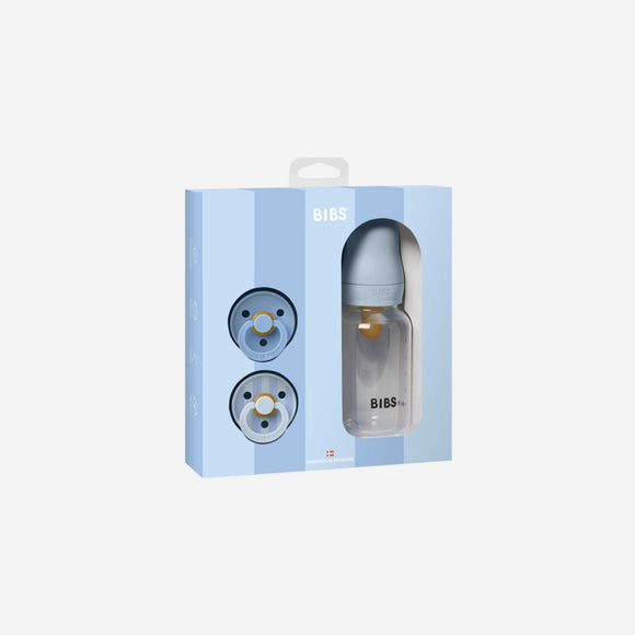 BIBS USA - Baby Sprinkle Gift Set - Bottle & Pacifiers