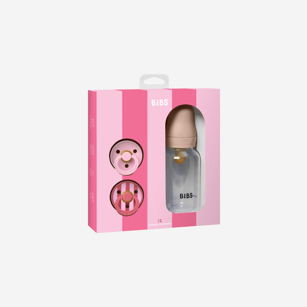 BIBS USA - Baby Sprinkle Gift Set - Bottle & Pacifiers