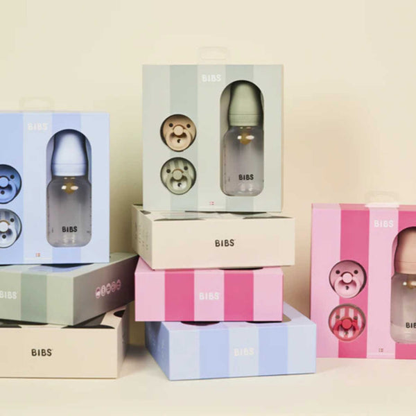 BIBS USA - Baby Sprinkle Gift Set - Bottle & Pacifiers