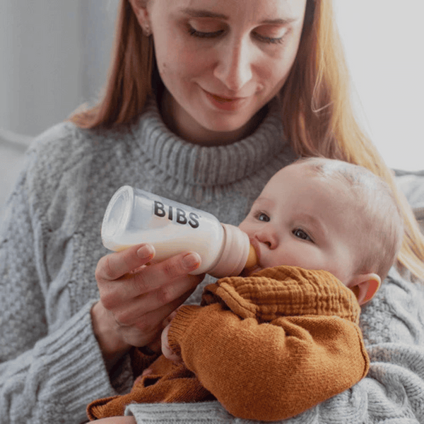 BIBS USA - Glass Baby Bottle Complete Set 110ml - Baby Blue