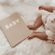 Fox & Fallow - Gold-Foil Linen Baby Book with Box- Biscuit