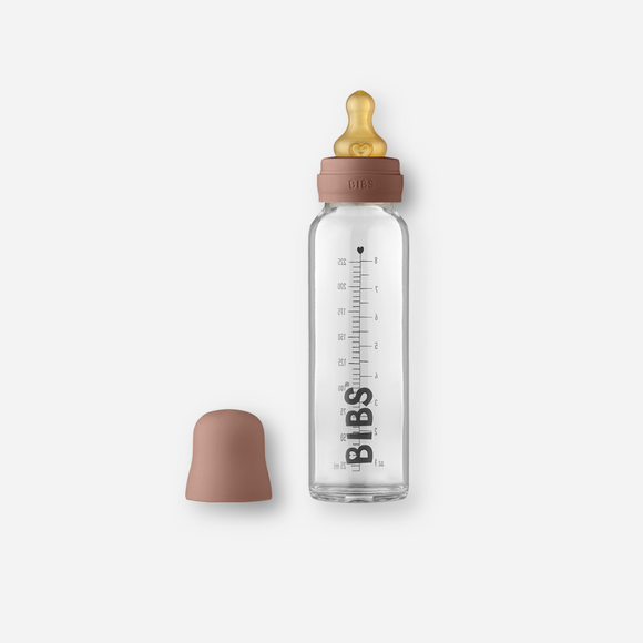 BIBS - Baby Glass Bottle Complete Set 225ml - Woodchuck